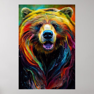Bear Grizzy Animal Discovery Adventure Nature Pla Poster