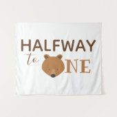 Bear Half zu einem Baby Halbgeburt Wandteppich (Vorderseite (Horizontal))
