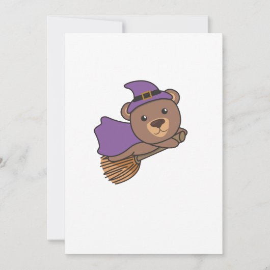 Bear Halloween Hexenkind Hexen Kostüm Feiertagskarte (Vorderseite)
