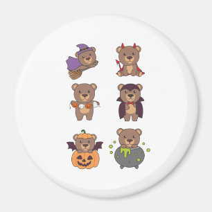 Bear Halloween Hexenmeister Pumpkin Vampire-Kostüm Magnet