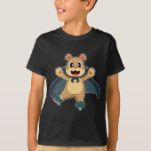 Bear Halloween Ice Skaten T-Shirt (Vorderseite)