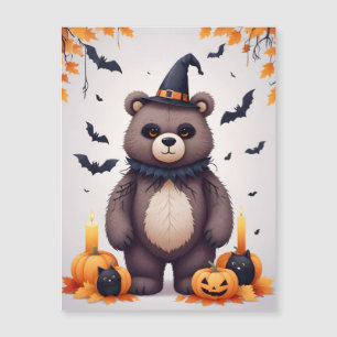 Bear Halloween Niedlich Adorable Funny Animal Magi Magnetkarte