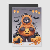 Bear Halloween Niedlich Adorable Funny Animal Magi Magnetkarte (Vorne/Hinten)
