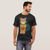 Bear Halloween Vampire Pumpkin T-Shirt (Vorne ganz)