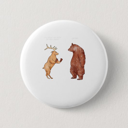 Bear Hands Oh Deer Funny Sayings Pun Gift  Button (Vorderseite)