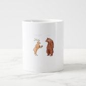 Bear Hands Oh Deer Funny Sayings Pun Gift Jumbo-Tasse (Vorderseite)