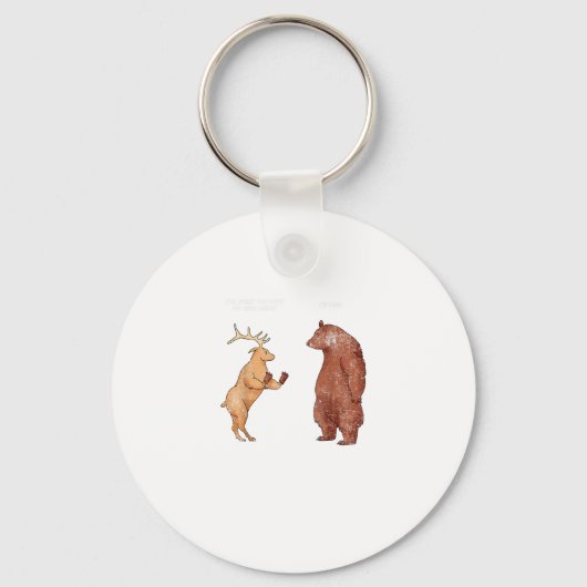 Bear Hands Oh Deer Funny Sayings Pun Gift Keychain Schlüsselanhänger (Vorderseite)