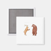 Bear Hands Oh Deer Funny Sayings Pun Gift Magnet (Vorderseite/Rückseite)