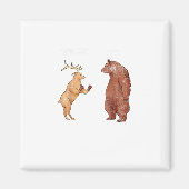 Bear Hands Oh Deer Funny Sayings Pun Gift Magnet (Vorne)