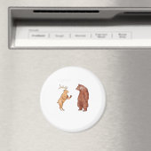Bear Hands Oh Deer Funny Sayings Pun Gift Magnet (In Situ (Geschirrspüler))