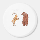 Bear Hands Oh Deer Funny Sayings Pun Gift Magnet (Vorne)