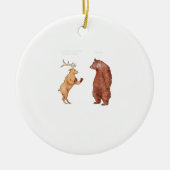 Bear Hands Oh Deer Funny Sayings Pun Gift Ornament (Vorne)