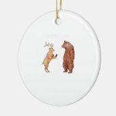 Bear Hands Oh Deer Funny Sayings Pun Gift Ornament (Links)