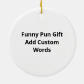 Bear Hands Oh Deer Funny Sayings Pun Gift Ornament (Hinten)