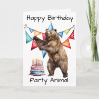 Bear Happy Birthday Party Animal