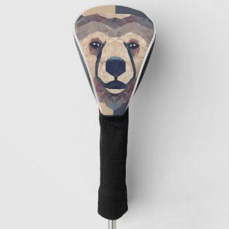 Bear Head Low Poly Design Golf Headcover
