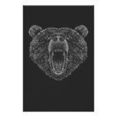 Bear head roaring poster (Vorderseite)