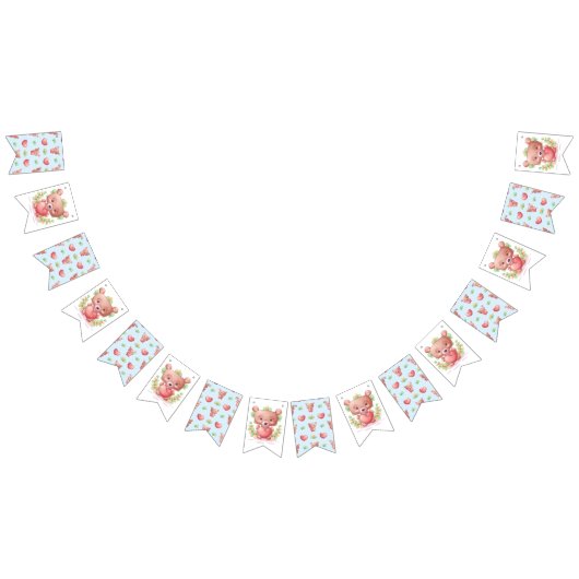 Bear Heart Collection - Blau Wimpelkette (Alle)