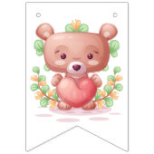 Bear Heart Collection - Blau Wimpelkette (Zweite Fahne)