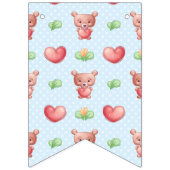 Bear Heart Collection - Blau Wimpelkette (Erste Fahne)