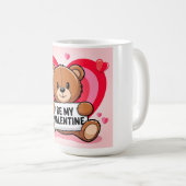 Bear hearts Be my Valentine Kaffeetasse (VorderseiteRechts)