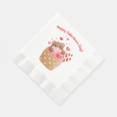 Bear Hearts Candy Valentine Cupcake Serviette (Ecke)