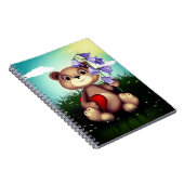Bear Holding Bouquet Blume-39920 Notizblock (Rechte Seite)