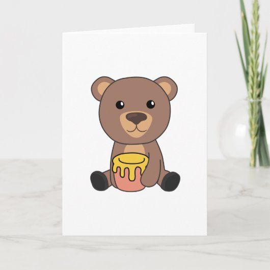 Bear Honey Bear Little Bear Brown Bear Bears Karte (Vorderseite)