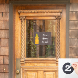 Bear Honey Bottle Local Honey Fensteraufkleber