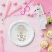 Bear Hot Air Ballon Babydusche Pappteller (Party)