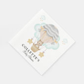 Bear Hot Air Ballon Babydusche Serviette (Ecke)