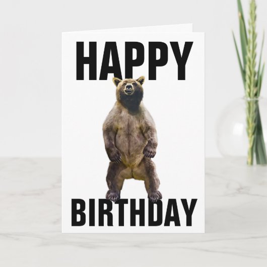 BEAR HUG BIRTHDAY CARD KARTE (Vorderseite)