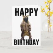 BEAR HUG BIRTHDAY CARD KARTE (Gelbe Blume)