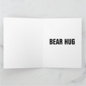 BEAR HUG BIRTHDAY ÜBERSIERTE KARTE (Innenseite)