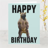 BEAR HUG BIRTHDAY ÜBERSIERTE KARTE (Gelbe Blume)