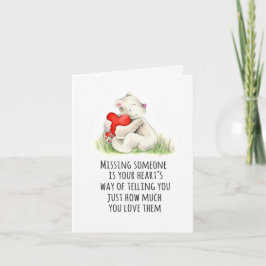 Bear hug heart condolences sympathy card karte