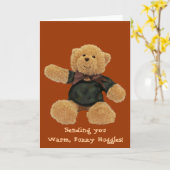 BEAR HUGGER, der Grußkarten mit Schlägern schickt Karte (Gelbe Blume)