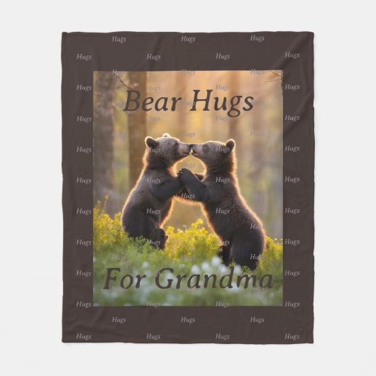 Bear Hugs Fleecedecke (Vorderseite)