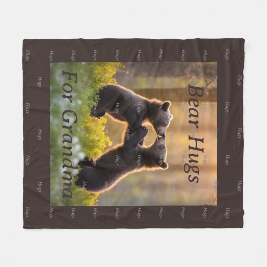 Bear Hugs Fleecedecke (Vorderseite (Horizontal))