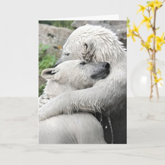 Bear Hugs Friendship Karte (Gelbe Blume)