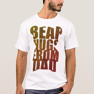 "Bear Hugs from Vater" Teddy Bar Shaped Typografy T-Shirt