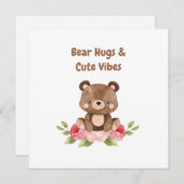 Bear Hugs und Niedliche Vibes Card (Vorne/Hinten)