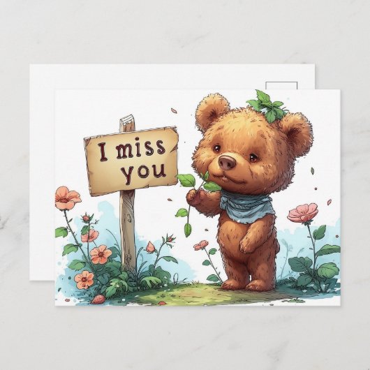 Bear Hugs warten Sie! Postkarte (Vorne/Hinten)