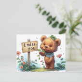 Bear Hugs warten Sie! Postkarte (Stehend Vorderseite)