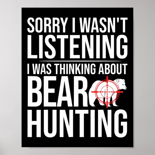 Bear Hunter Jagen in Alaska Poster (Vorne)