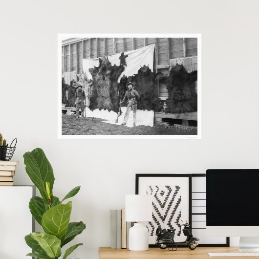 Bear Hunting Alaska 1906 Poster (Heimbüro)