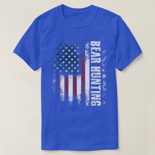Bear Hunting American Flag Bears Hunter T-Shirt (Design vorne)