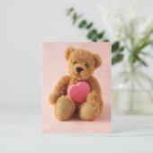 bear i luv u postcard postkarte (Stehend Vorderseite)