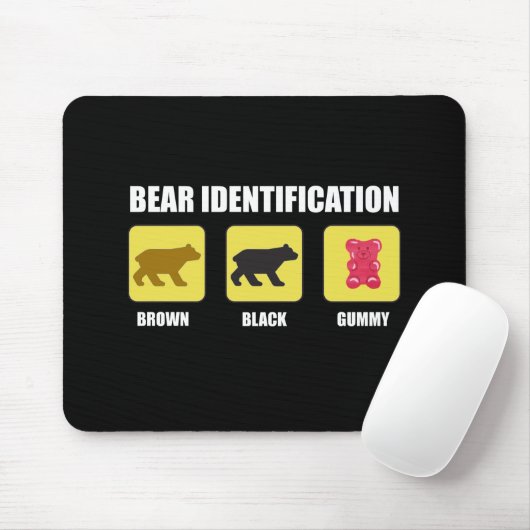 Bear Identification Funny Mousepad (Mit Mouse)