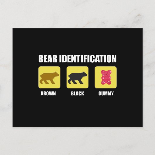 Bear Identification Funny Postkarte (Vorderseite)